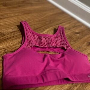 Lorna Jane Sports Bra Athletic Tog Hot Neon Pink Women's small Racerback.